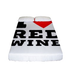 I love red wine Fitted Sheet (Full/ Double Size)