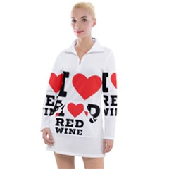 I Love Red Wine Women s Long Sleeve Casual Dress by ilovewhateva