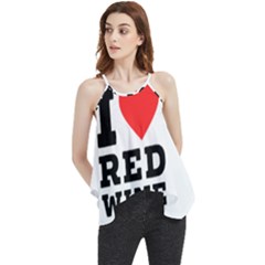 I Love Red Wine Flowy Camisole Tank Top by ilovewhateva