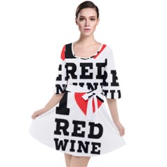 I Love Red Wine Velour Kimono Dress by ilovewhateva