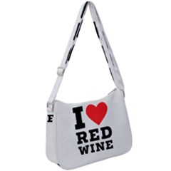 I Love Red Wine Zip Up Shoulder Bag by ilovewhateva