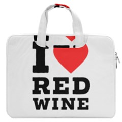 I Love Red Wine Macbook Pro 13  Double Pocket Laptop Bag by ilovewhateva