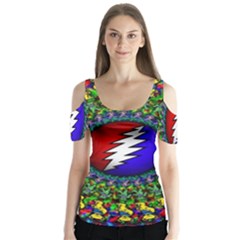 Grateful Dead Butterfly Sleeve Cutout Tee 