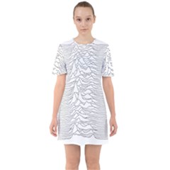 Joy Division Unknown Pleasures Post Punk Sixties Short Sleeve Mini Dress by Mog4mog4