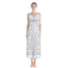 Joy Division Unknown Pleasures Post Punk Button Up Chiffon Maxi Dress by Mog4mog4