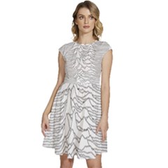 Joy Division Unknown Pleasures Post Punk Cap Sleeve High Waist Dress by Mog4mog4