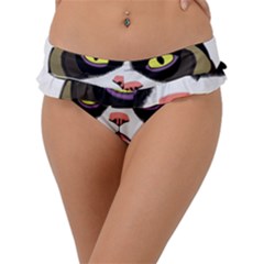 Grumpy Cat Frill Bikini Bottoms by Mog4mog4