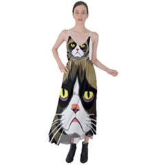 Grumpy Cat Tie Back Maxi Dress by Mog4mog4