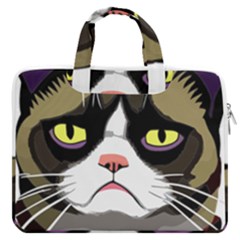 Grumpy Cat Macbook Pro 13  Double Pocket Laptop Bag by Mog4mog4