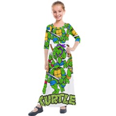 Teenage Mutant Ninja Turtles Kids  Quarter Sleeve Maxi Dress by Mog4mog4