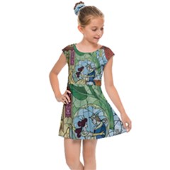 Beauty Stained Glass Kids  Cap Sleeve Dress by Mog4mog4