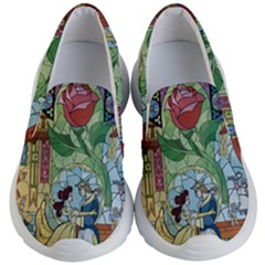Beauty Stained Glass Kids Lightweight Slip Ons by Mog4mog4