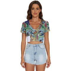 Beauty Stained Glass V-neck Crop Top