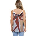 Egypt Fresco Mural Decoration Casual Spaghetti Strap Chiffon Top View4