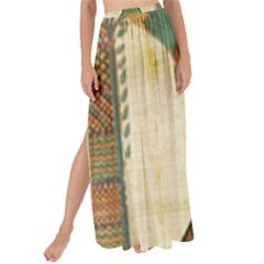 Egyptian Paper Papyrus Bird Maxi Chiffon Tie-up Sarong