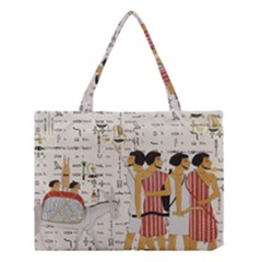 Egyptian Design Men Worker Slaves Medium Tote Bag by Mog4mog4