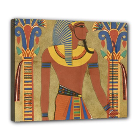 Egyptian Tutunkhamun Pharaoh Design Deluxe Canvas 24  X 20  (stretched)