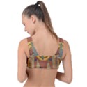 Egyptian Tutunkhamun Pharaoh Design Front Tie Bikini Top View2