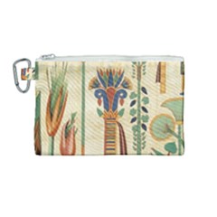 Egyptian Paper Papyrus Hieroglyphs Canvas Cosmetic Bag (medium) by Mog4mog4