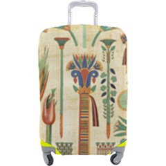 Egyptian Paper Papyrus Hieroglyphs Luggage Cover (large) by Mog4mog4