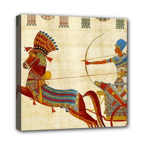 Egyptian Tutunkhamun Pharaoh Design Mini Canvas 8  X 8  (stretched) by Mog4mog4
