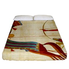 Egyptian Tutunkhamun Pharaoh Design Fitted Sheet (king Size) by Mog4mog4
