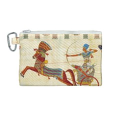 Egyptian Tutunkhamun Pharaoh Design Canvas Cosmetic Bag (medium) by Mog4mog4