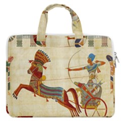 Egyptian Tutunkhamun Pharaoh Design Macbook Pro 16  Double Pocket Laptop Bag  by Mog4mog4