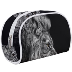 Roar Angry Male Lion Black Make Up Case (large)