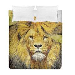 Lion Lioness Wildlife Hunter Duvet Cover Double Side (full/ Double Size) by Mog4mog4