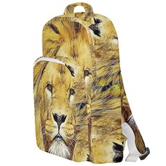 Lion Lioness Wildlife Hunter Double Compartment Backpack by Mog4mog4