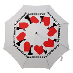 I Love Raspberry Hook Handle Umbrellas (small) by ilovewhateva