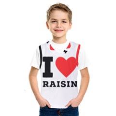 I Love Raisin  Kids  Basketball Tank Top by ilovewhateva