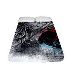 Lion King Head Fitted Sheet (full/ Double Size) by Mog4mog4