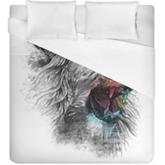 Lion King Head Duvet Cover (king Size) by Mog4mog4