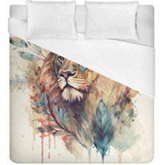 Lion Africa African Art Duvet Cover (king Size) by Mog4mog4