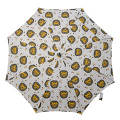 Lion Heads Pattern Design Doodle Hook Handle Umbrellas (medium) by Mog4mog4