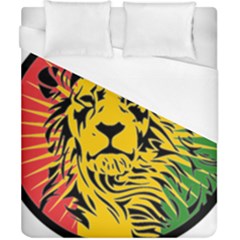Lion Head Africa Rasta Duvet Cover (california King Size) by Mog4mog4