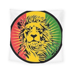 Lion Head Africa Rasta Square Tapestry (small) by Mog4mog4