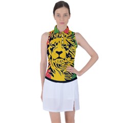 Lion Head Africa Rasta Women s Sleeveless Polo Tee by Mog4mog4