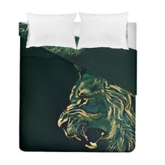 Angry Male Lion Duvet Cover Double Side (full/ Double Size) by Mog4mog4