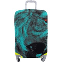 Angry Male Lion Predator Carnivore Luggage Cover (large)