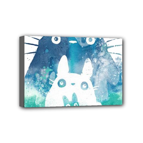 My Neighbor Totoro Mini Canvas 6  X 4  (stretched) by Mog4mog4