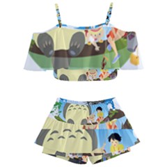 My Neighbor Totoro Totoro Kids  Off Shoulder Skirt Bikini by Mog4mog4