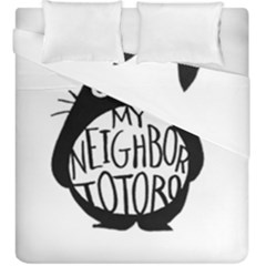 My Neighbor Totoro Black And White Duvet Cover Double Side (king Size) by Mog4mog4