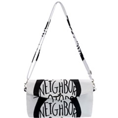 My Neighbor Totoro Black And White Removable Strap Clutch Bag by Mog4mog4