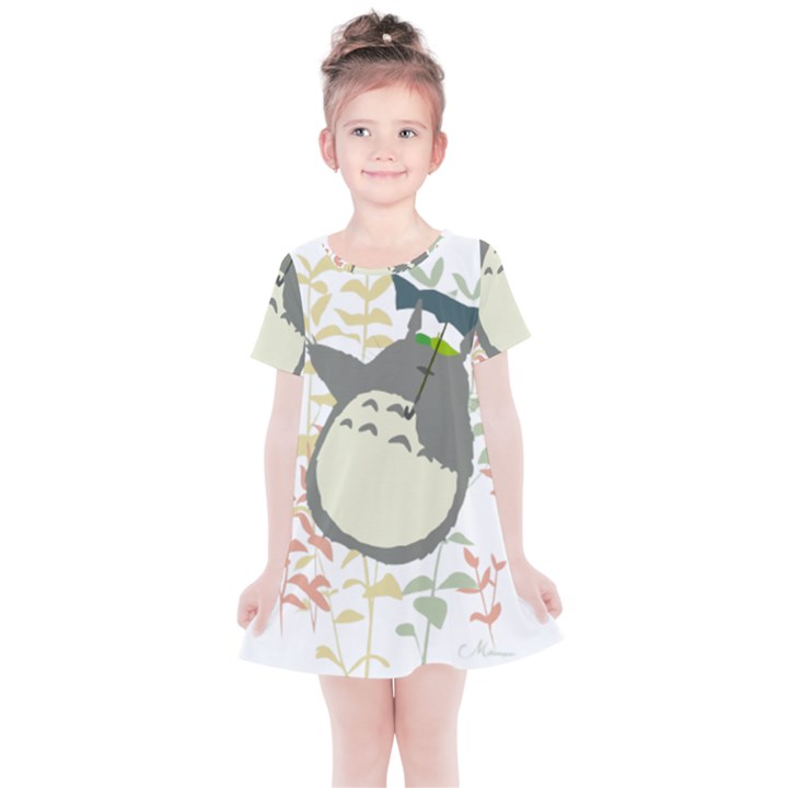 My Neighbor Totoro Cartoon Kids  Simple Cotton Dress