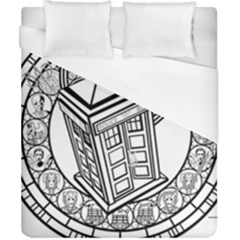 Bad Wolf Tardis Art Drawing Doctor Who Duvet Cover (california King Size) by Mog4mog4