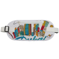 Burj Khalifa Skyline Clip Art Drawing Comic World Rounded Waist Pouch by Mog4mog4