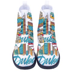 Burj Khalifa Skyline Clip Art Drawing Comic World High-top Canvas Sneakers by Mog4mog4